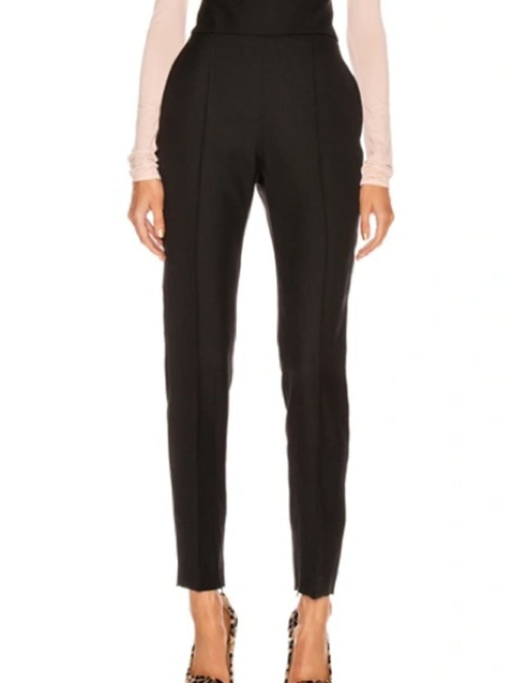 Alexander Vauthier High-Rise Straight-Leg Black Pants